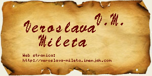 Veroslava Mileta vizit kartica